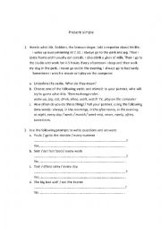 English Worksheet: Present Simple