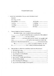 English Worksheet: Present Continuous