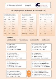 English Worksheet: Summary lesson of the verb 