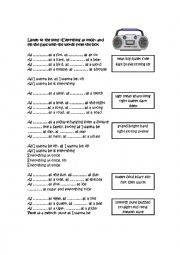 English Worksheet: Comparison Song Lenka-Everything at once
