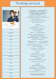 English Worksheet: Thinking out loud Ed Sheeran gap fill