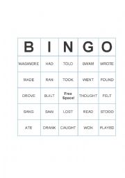 English Worksheet: Bingo- Verbs in Past form