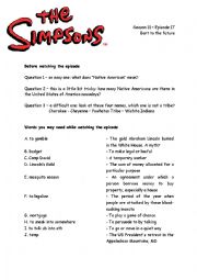 English Worksheet: The Simpsons - 4x17