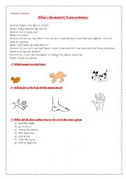 English Worksheet: module 4 section 2 Whats the matter?