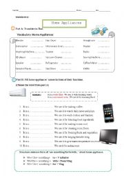 English Worksheet: Home Appliance