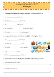 English Worksheet: Have got