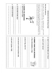 English Worksheet: Test Present Simple 