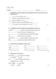 English Worksheet: Project 3 third edition test