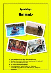 English Worksheet: Speaking: animals