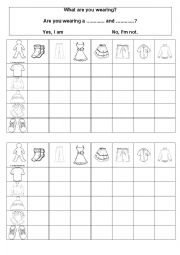 English Worksheet: Battleships Clothes