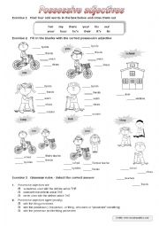 English Worksheet: Possessive adjectives - An introduction