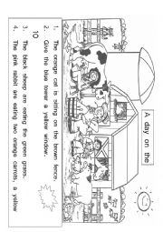 Farm Animals Reading activity for English Second Language