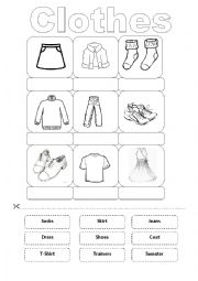 English Worksheet: Clothes 