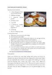 English Worksheet: Pancakes with cream