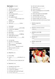 English Worksheet: Dont speak by No Doubt