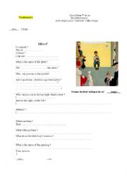 English Worksheet: Waiting at the vet Norman Rockwell