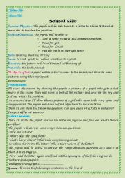 English Worksheet: School Life lesson 5 module 2