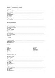 English Worksheet: TO BE EXERCISES