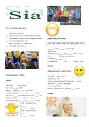 English Worksheet: SIA YOU ARE NEVER FULLY DRESSED WITHOUT A SMILE