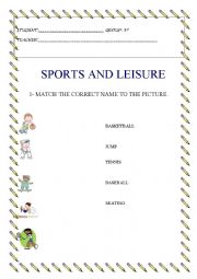 SPORTS AND LEISURE
