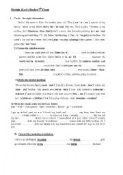 English Worksheet: a revision worksheet 