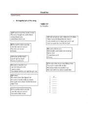 English Worksheet: Used to (Daughtry)