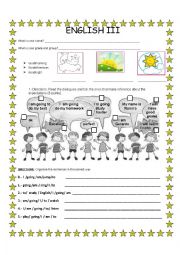 English Worksheet: will and  going to