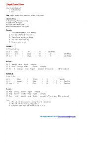 English Worksheet: How to use Simple Present Tense