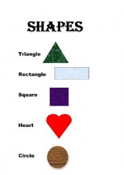 English Worksheet: shapes