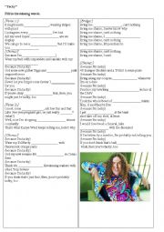 English Worksheet: Tacky by Weird Al