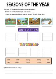 English Worksheet: Seasons of the year
