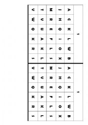 English Worksheet: Bingo