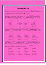 English Worksheet: A General English Test