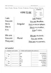 English Worksheet: Verb To be