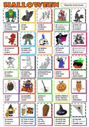 English Worksheet: Halloween - multiple choice