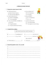 English Worksheet: Exercises 