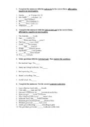 English Worksheet: Review 1 ESO