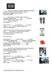 English Worksheet: Penny Lane by The Beatles