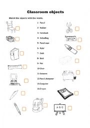 classroom objects