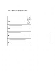 English Worksheet: personal pronouns 