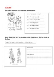 English Worksheet: Clothes