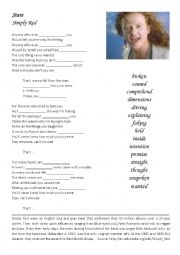 English Worksheet: Stars - Simply Red