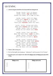 English Worksheet: Table Manners