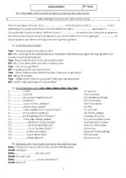 English Worksheet: review