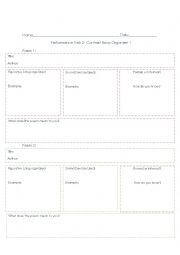 English Worksheet: Argumentative Essay Organizer