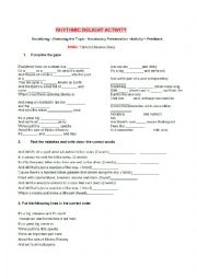 English Worksheet: YAKKOS Universe Song