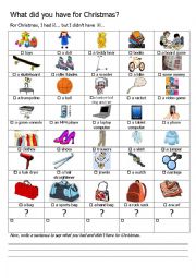 English Worksheet: After Christmas break