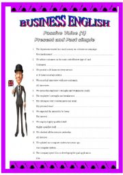 English Worksheet: BUSINESS ENGLISH 7 - Passive voice (1)