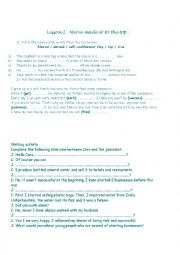 English Worksheet: Lesson 2 1st year: Weve made it to the top