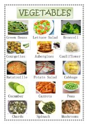 English Worksheet: Vegetables